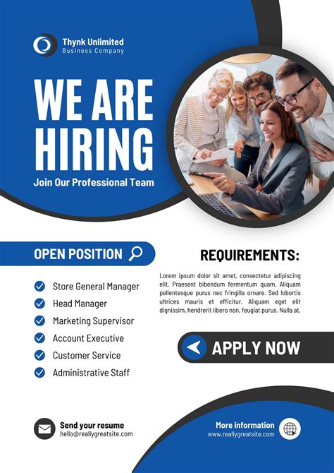 Hiring Poster Templates .